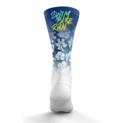 Shop OTSO Calcetines Sublimados - Swim Bike Run Flower