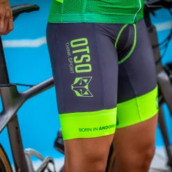Discount OTSO Culotte de ciclismo hombre - Fluo Green (Outlet)