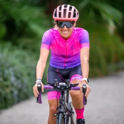 Sale OTSO Culotte de ciclismo mujer - Fluo Pink (Outlet)
