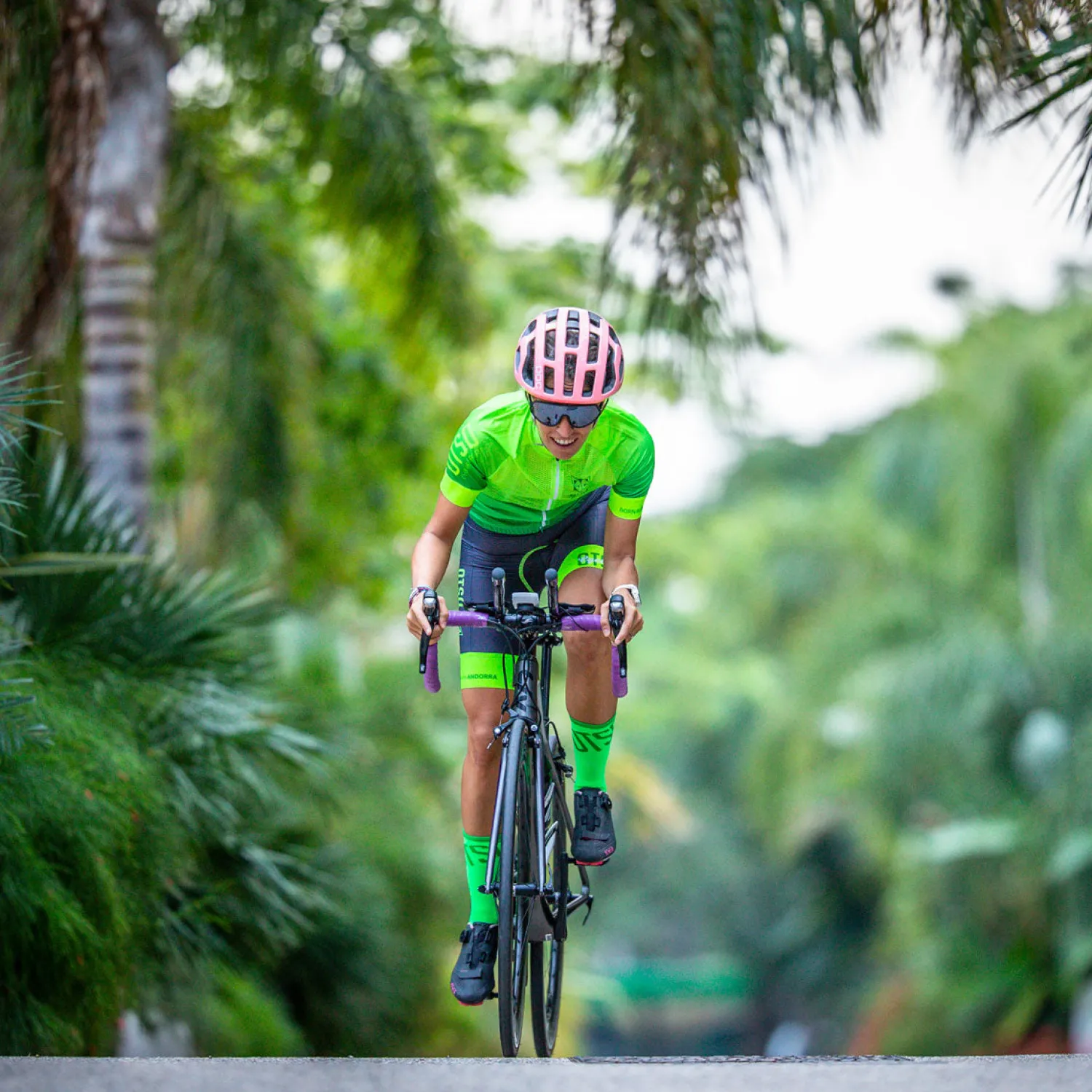 Discount OTSO Culotte de ciclismo mujer - Fluo Green (Outlet)