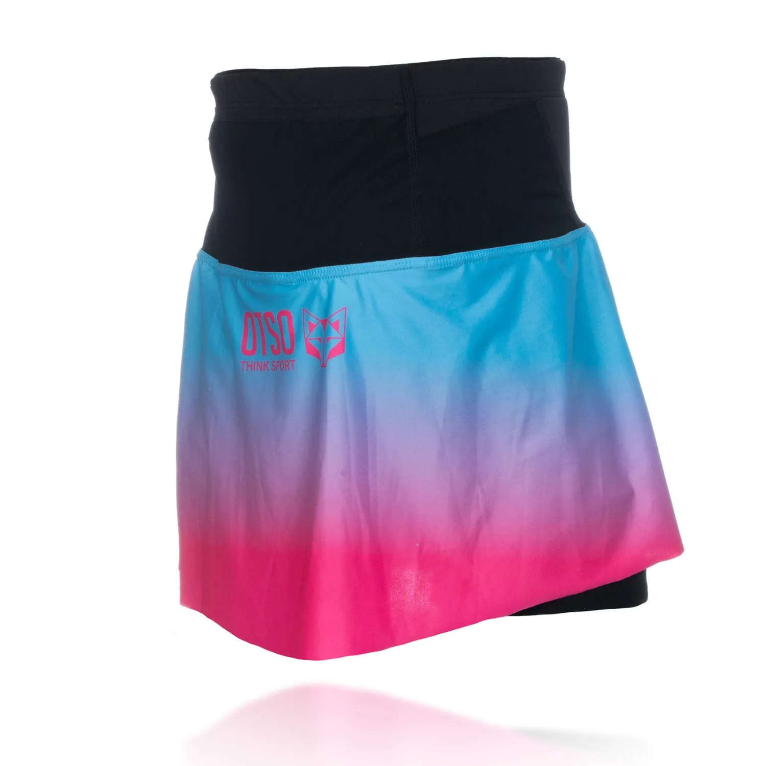 Shop OTSO Falda mujer - Light Blue & Fluo Pink