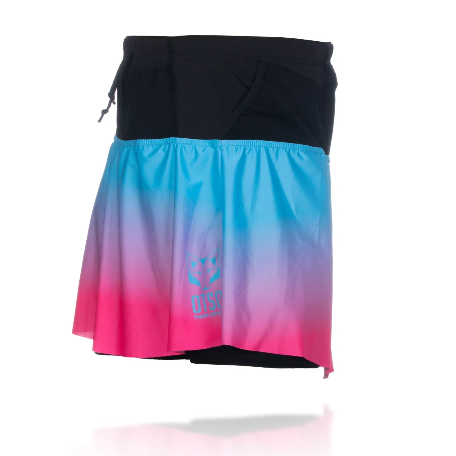 Shop OTSO Falda mujer - Light Blue & Fluo Pink