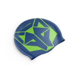 New OTSO Gorro de natación - Electric Blue & Fluo Green