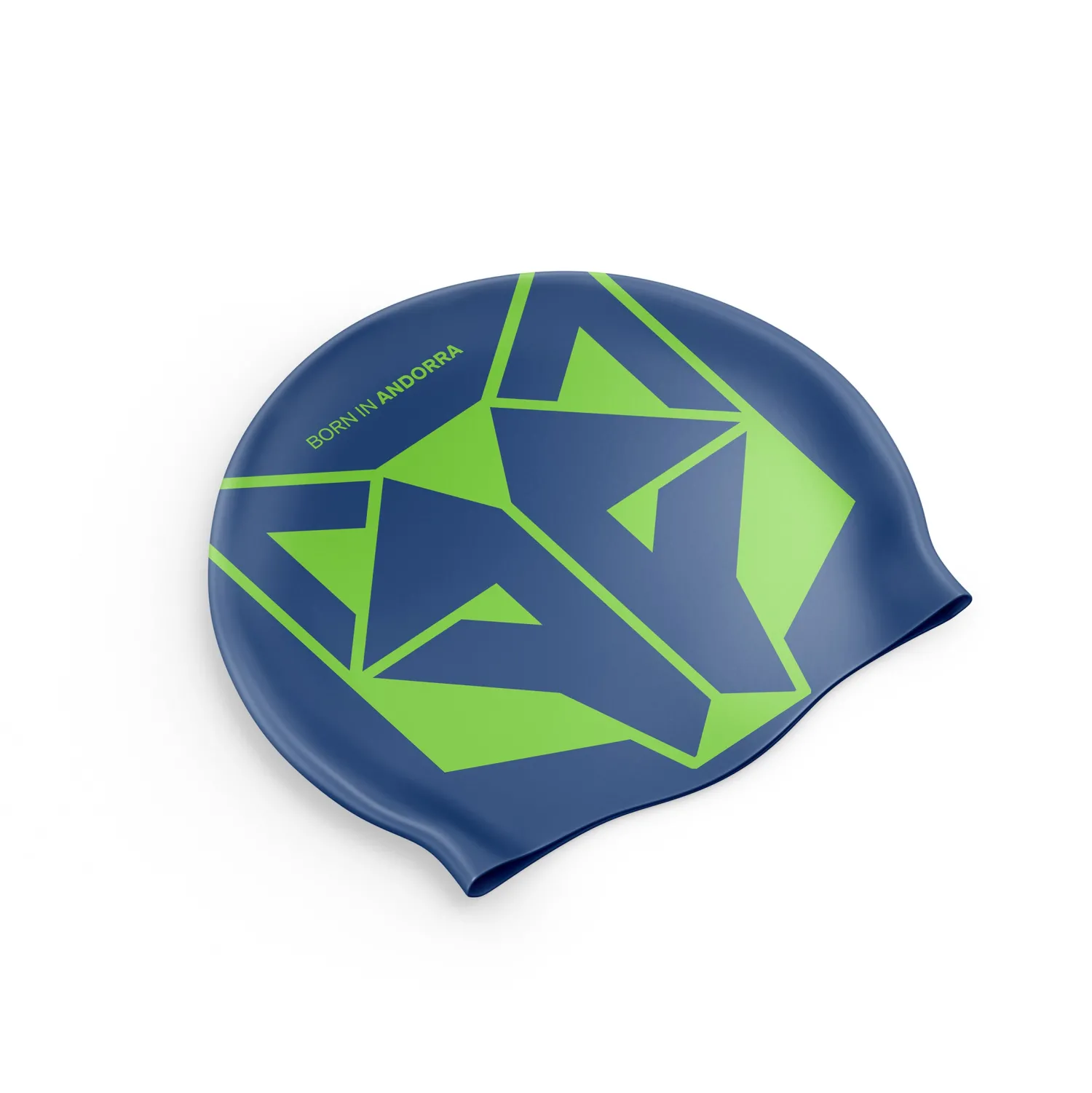 New OTSO Gorro de natación - Electric Blue & Fluo Green