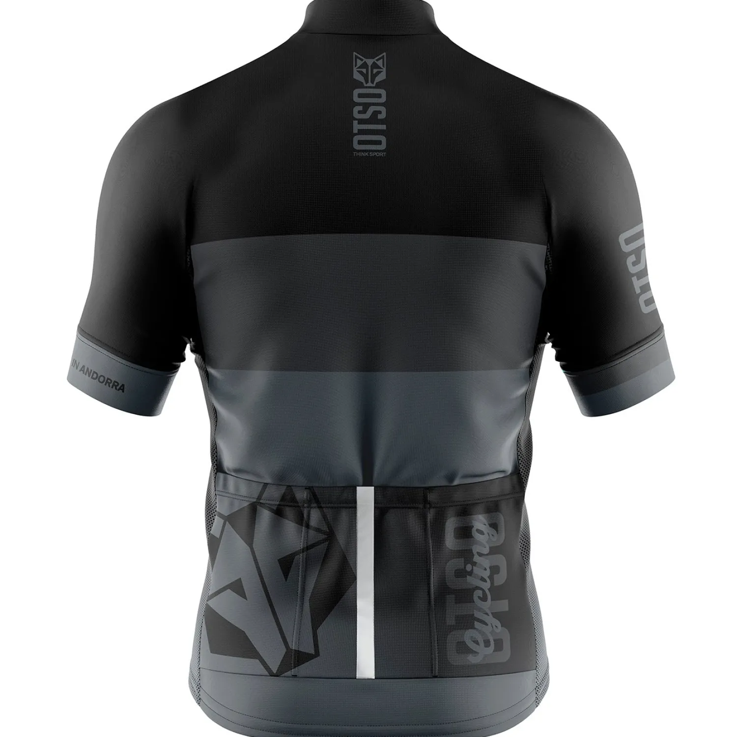 Best Sale OTSO Maillot de ciclismo manga corta hombre - Black