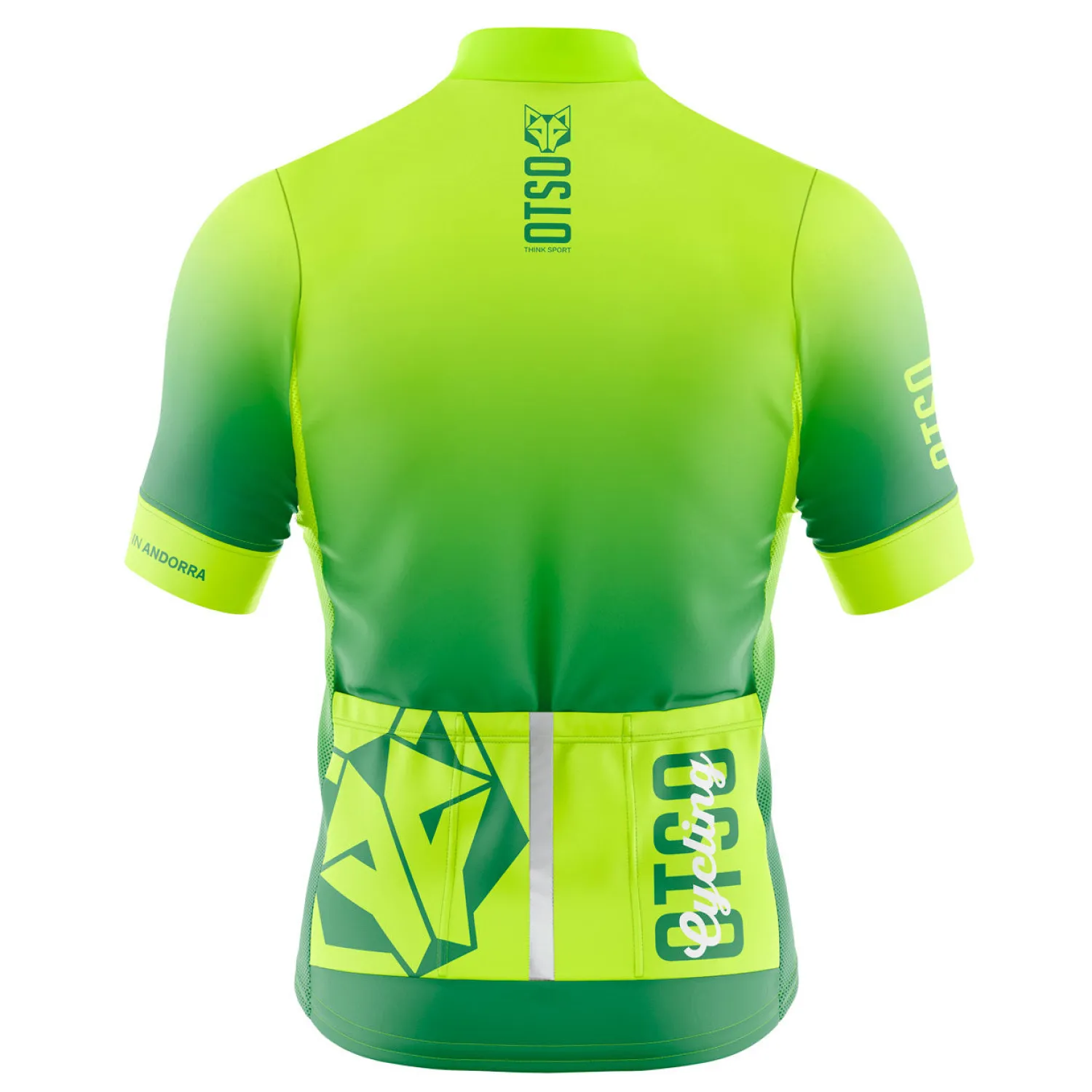 Best Sale OTSO Maillot de ciclismo manga corta hombre - Fluo Green (Outlet)