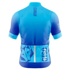 Discount OTSO Maillot de ciclismo manga corta mujer - Fluo Blue (Outlet)