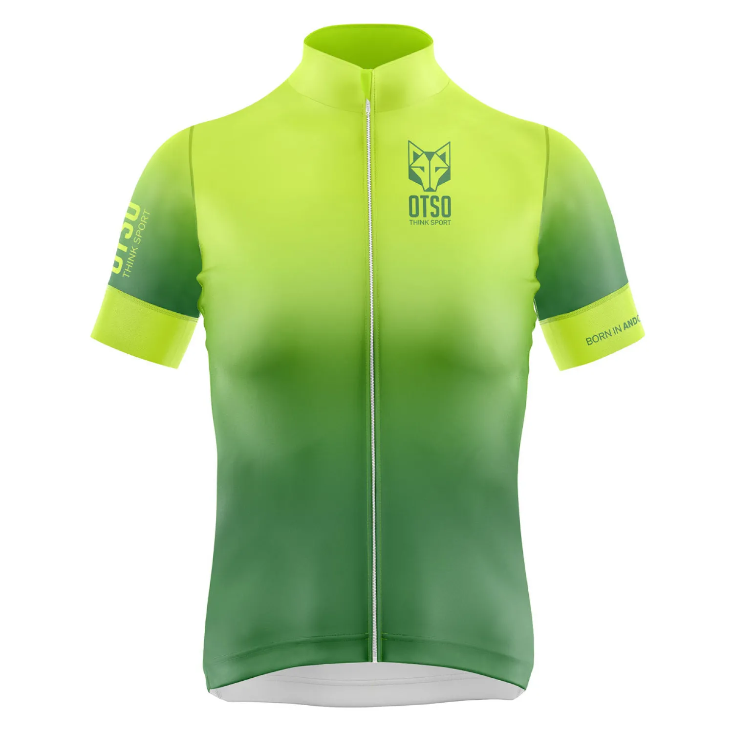 Outlet OTSO Maillot de ciclismo manga corta mujer - Fluo Green (Outlet)