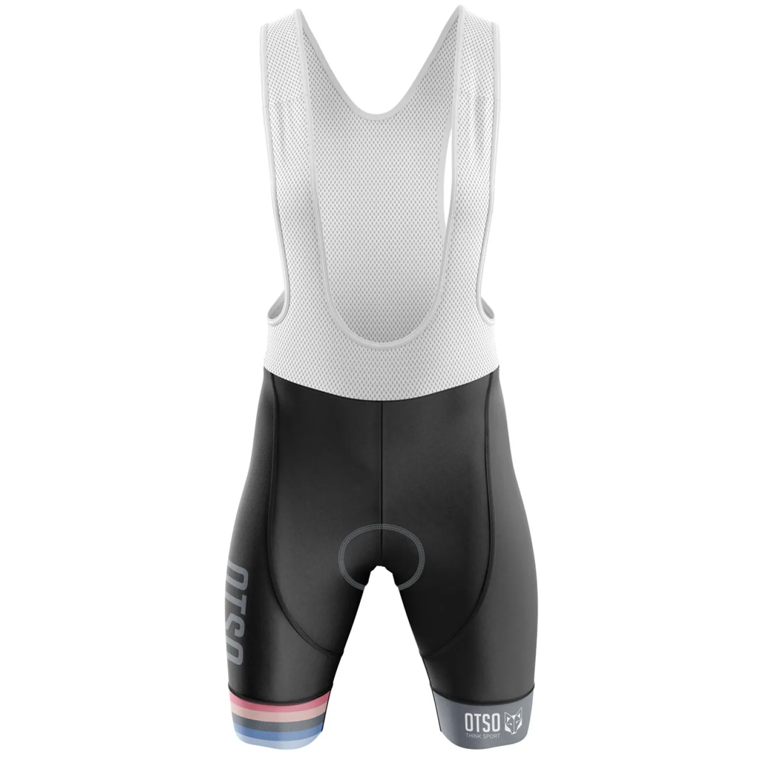 Fashion OTSO MEN'S CYCLING BIB SHORT STRIPES SILVER GREY