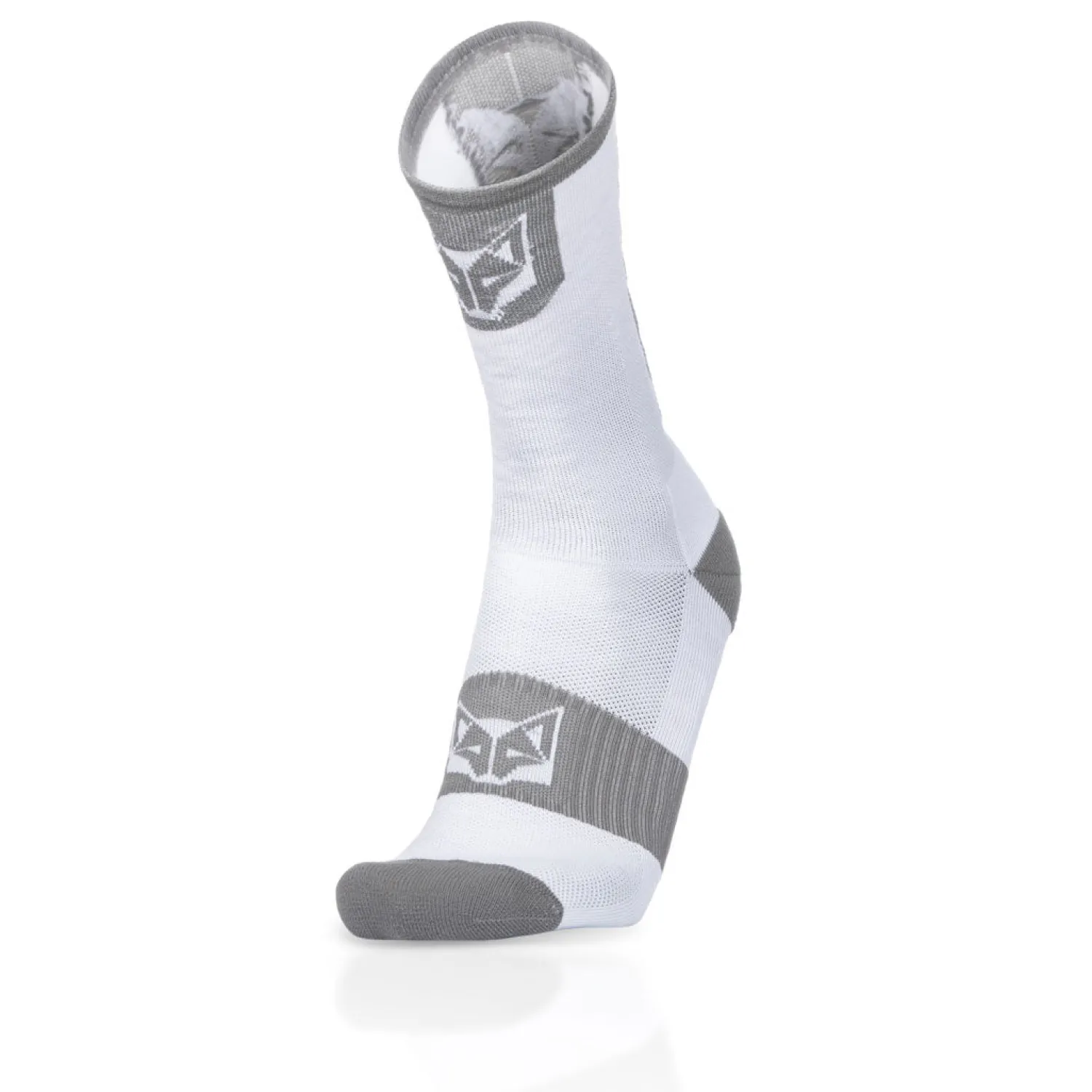 Shop OTSO Calcetines de Ciclismo Altos - Blanco y Gris