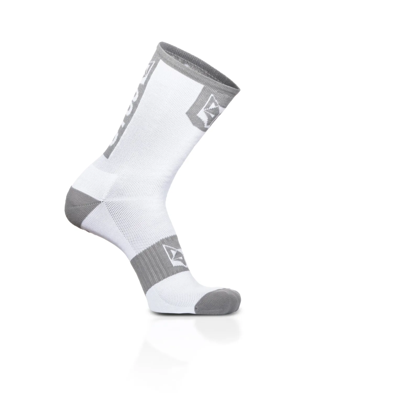 Shop OTSO Calcetines de Ciclismo Altos - Blanco y Gris