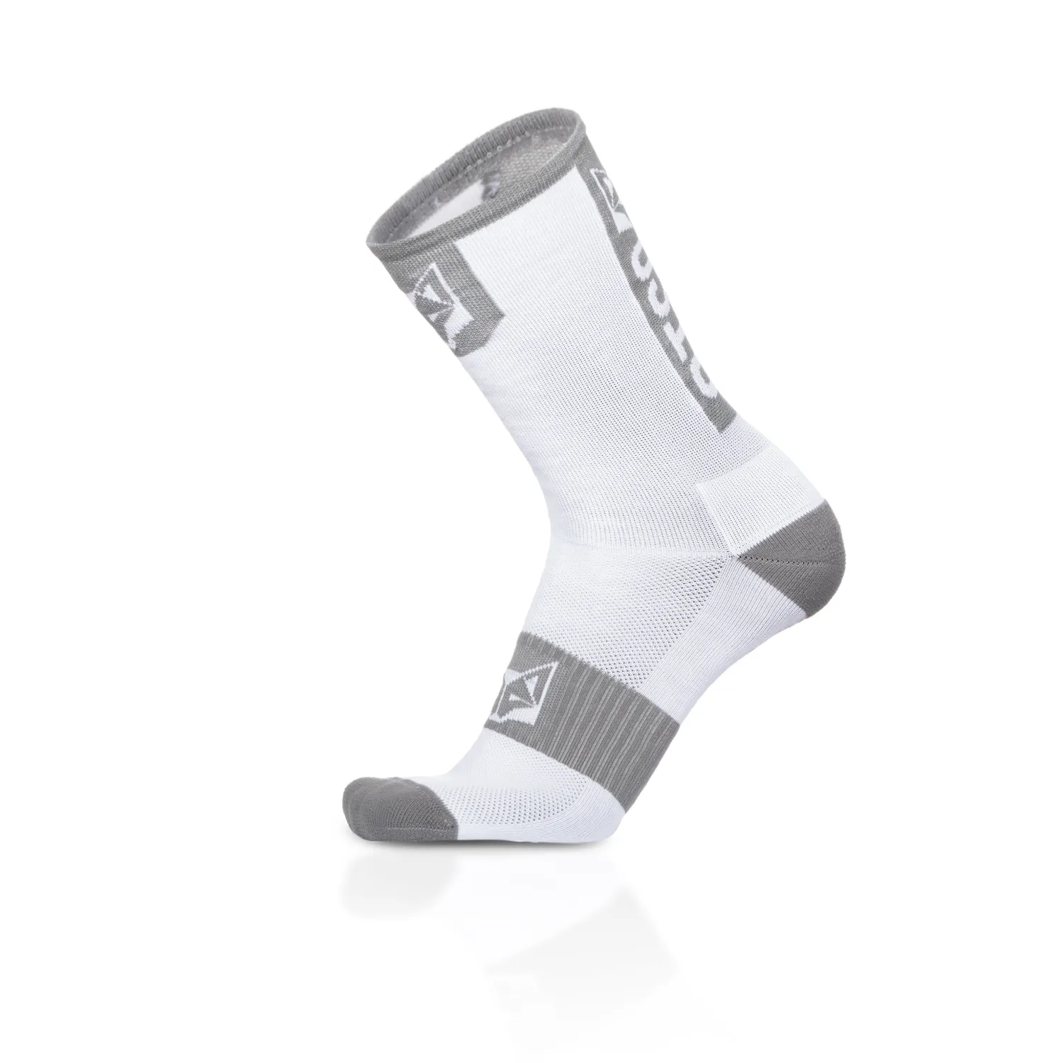 Shop OTSO Calcetines de Ciclismo Altos - Blanco y Gris