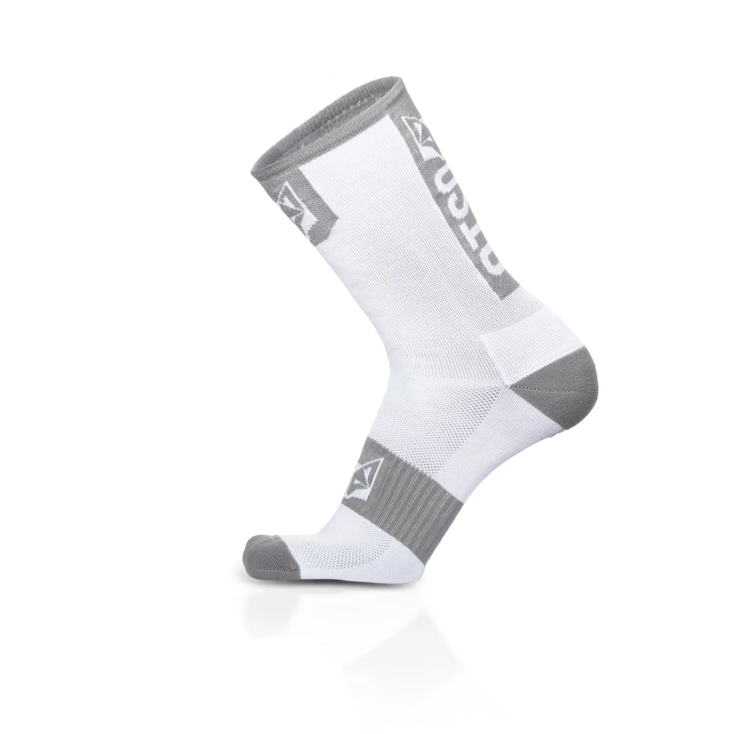 Shop OTSO Calcetines de Ciclismo Altos - Blanco y Gris