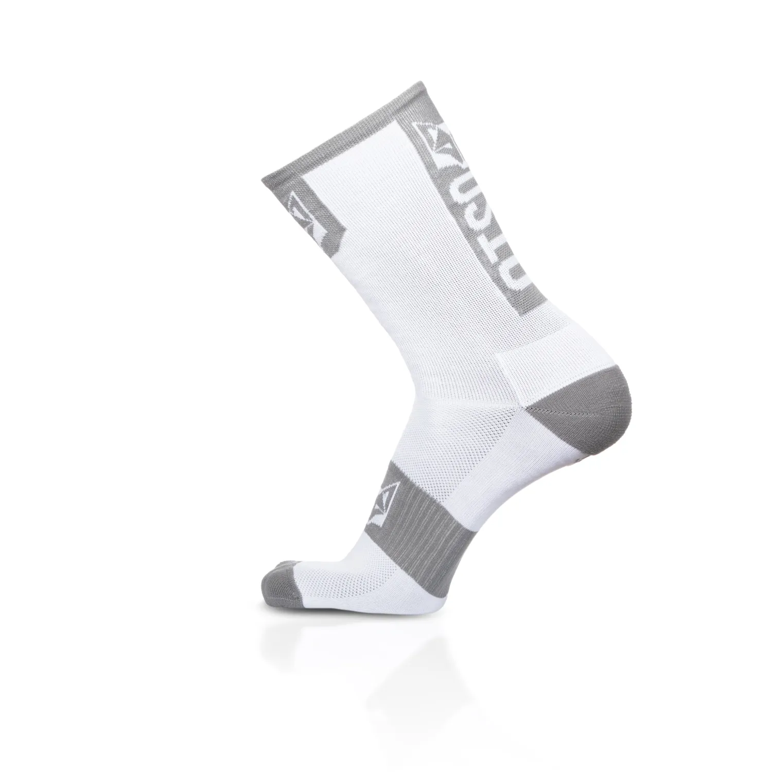 Shop OTSO Calcetines de Ciclismo Altos - Blanco y Gris