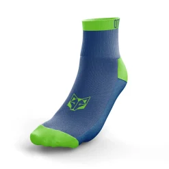 Clearance OTSO Calcetines Running Bajos - Verde Fluo y Azul