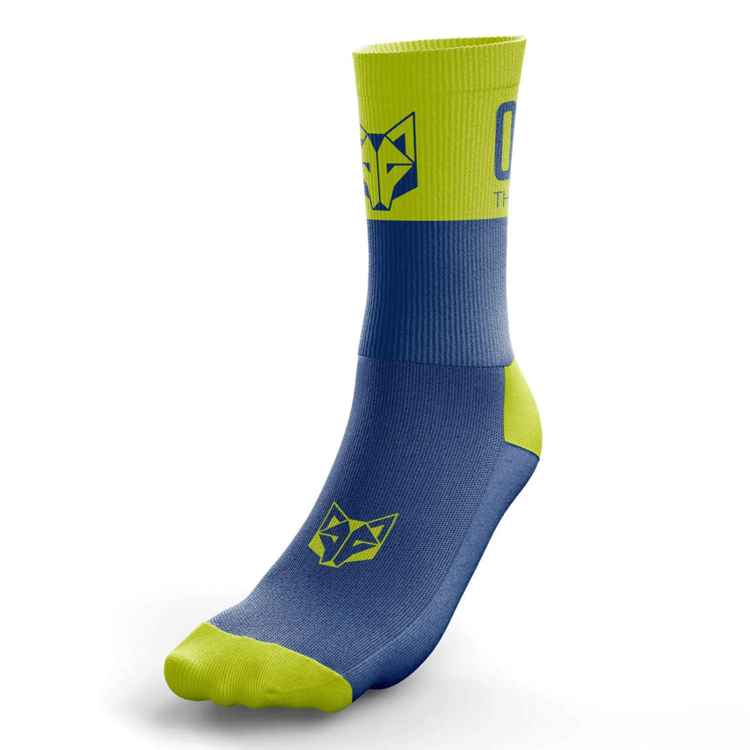Cheap OTSO Calcetines Running Medio Altos - Azul y Amarillo