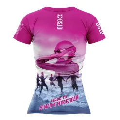 Hot OTSO Camiseta Técnica Running Mujer Swim Bike Run