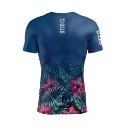 New OTSO Camiseta Técnica Running Hombre Manga Corta - Tropical Dark