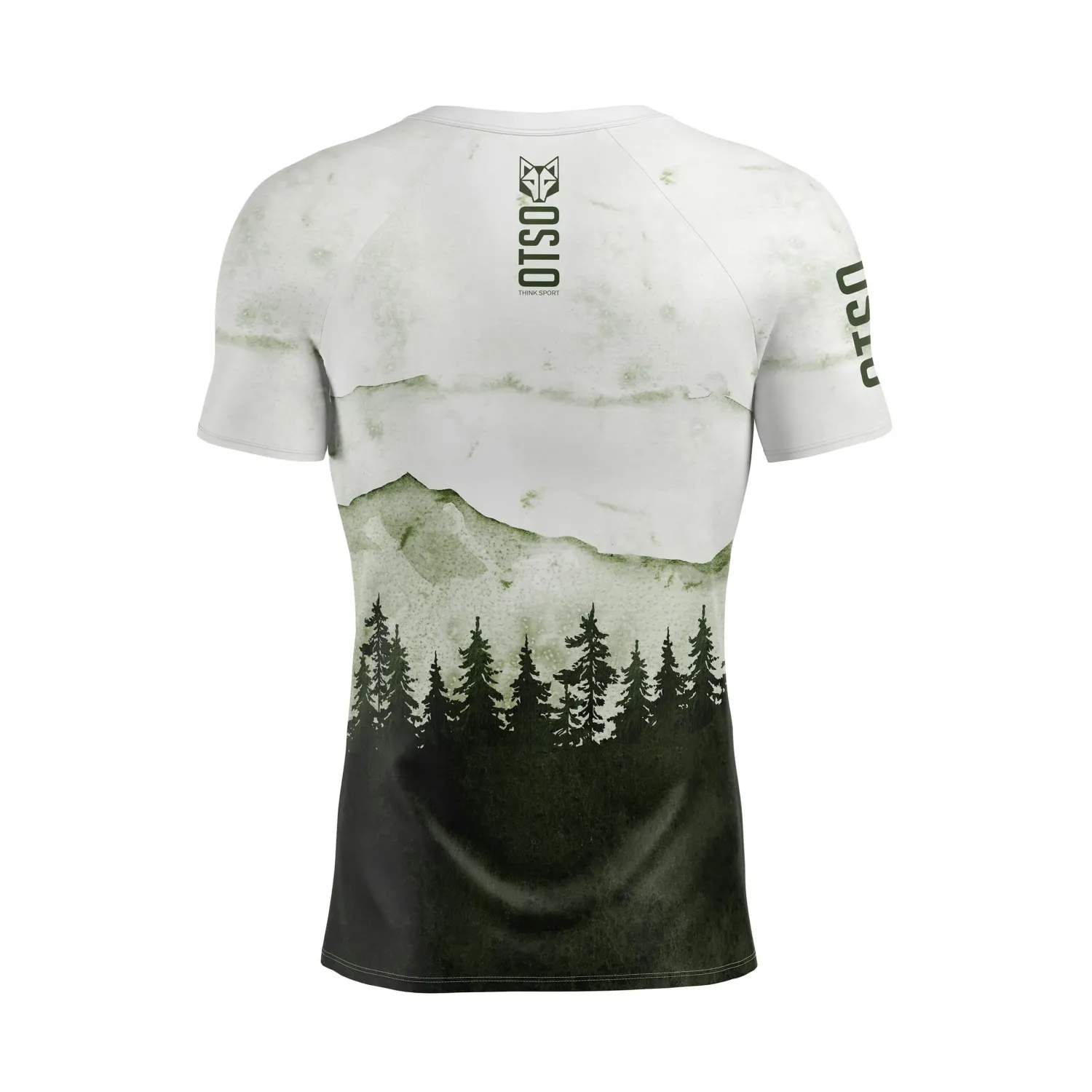 Discount OTSO Camiseta Técnica Running Hombre Manga Corta - Green Forest