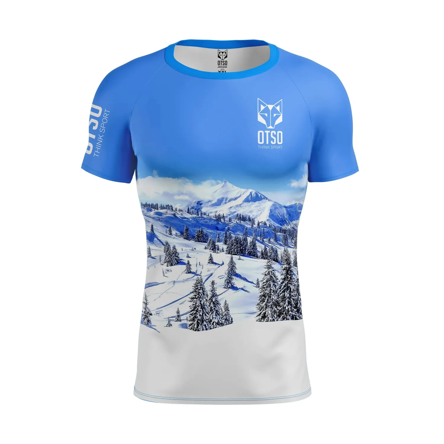 Clearance OTSO Camiseta Técnica Running Hombre Manga Corta - Snow Forest