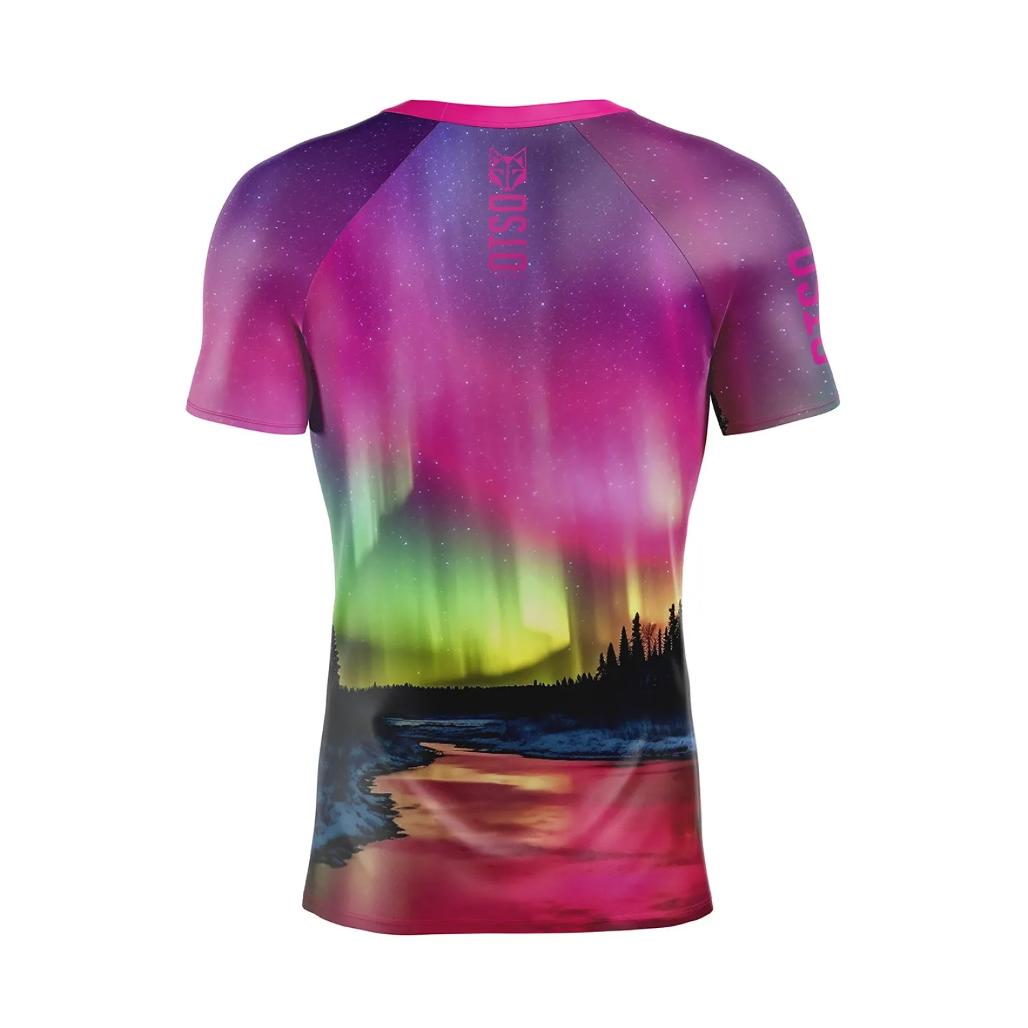 Online OTSO Camiseta Técnica Running Hombre Manga Corta - Auroras Boreales