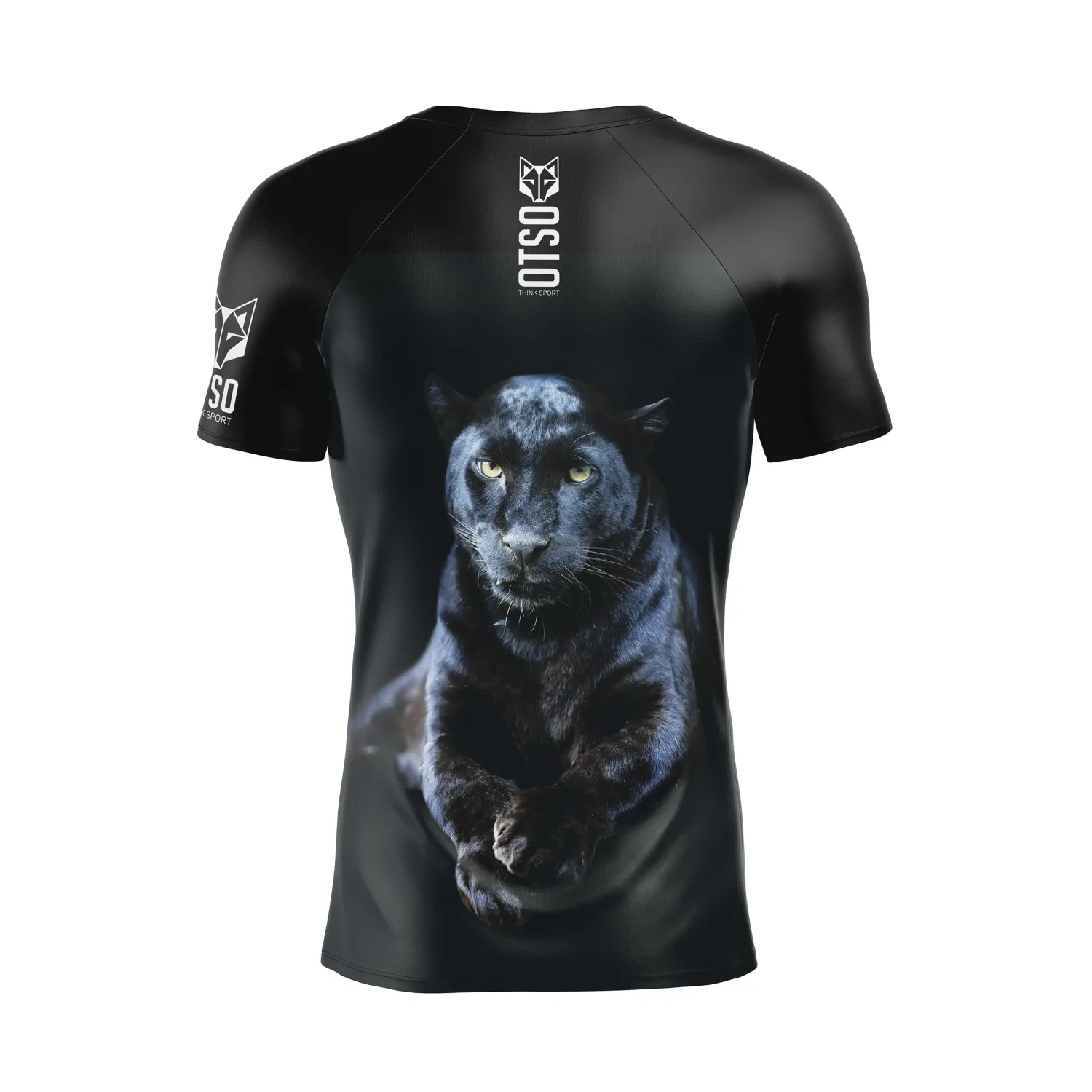 Fashion OTSO Camiseta Técnica Running Hombre Manga Corta - Panther
