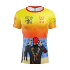 Hot OTSO Camiseta Técnica Running Hombre Manga Corta - Auroras Boreales