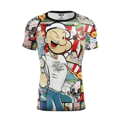 Fashion OTSO Camiseta Técnica Running Hombre Manga Corta - Blue Camo