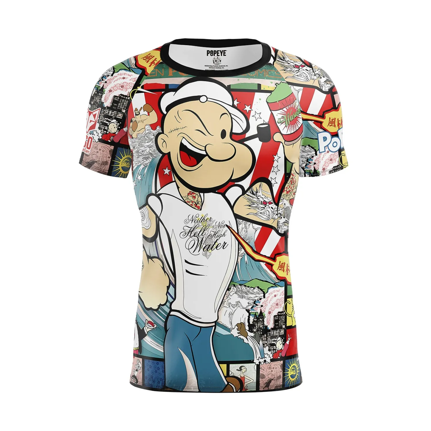 Fashion OTSO Camiseta Técnica Running Hombre Manga Corta - Blue Camo