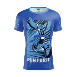 Cheap OTSO Camiseta Técnica Running Hombre Manga Corta - Blue Camo