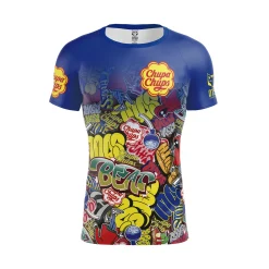 Hot OTSO Camiseta Técnica Running Hombre Manga Corta Chupa Chups Graffiti