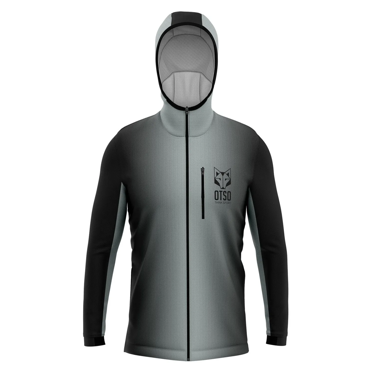 Best Sale OTSO Unisex sport hoodie - Black & Grey