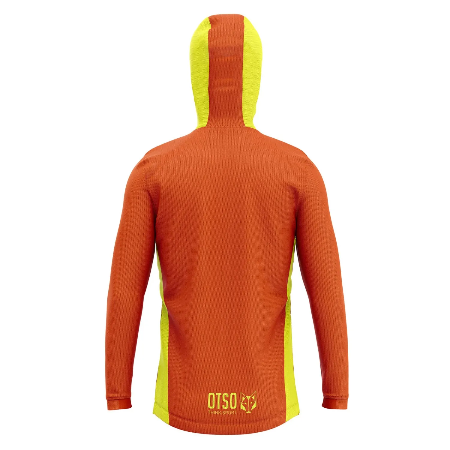 Fashion OTSO Unisex sport hoodie - Fluo Orange & Fluo Yellow