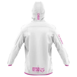 Store OTSO Waterproof Jacket - White & Fluo Pink