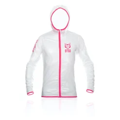 Store OTSO Waterproof Jacket - White & Fluo Pink