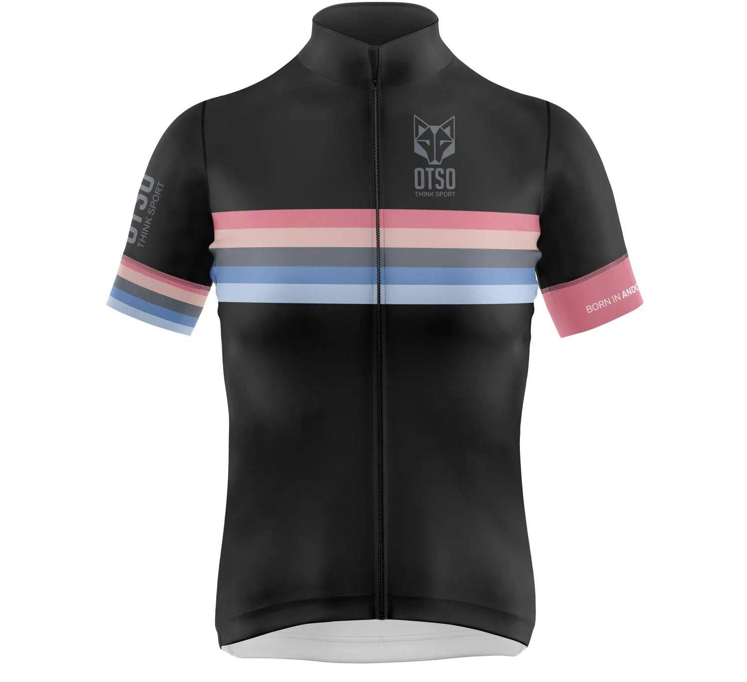 Cheap OTSO WOMEN'S SHORT SLEEVE CYCLING JERSEY STRIPES BLACK -