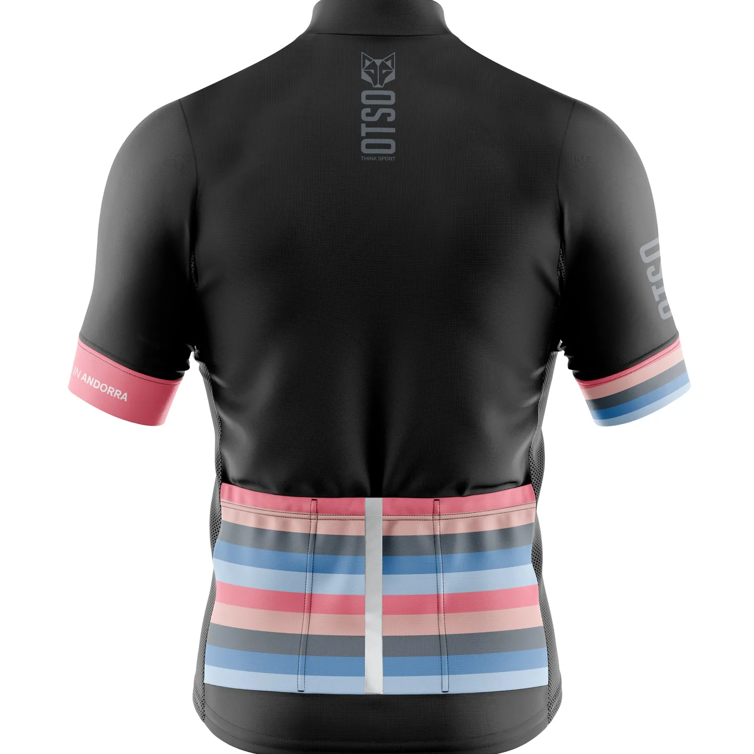 Cheap OTSO WOMEN'S SHORT SLEEVE CYCLING JERSEY STRIPES BLACK -
