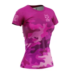 Discount OTSO Women's Short Sleeve Shirt Camo Pink -
