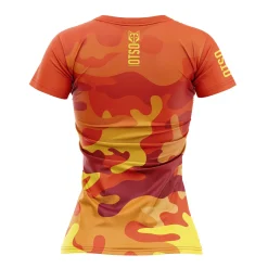 Shop OTSO Women's Short Sleeve Shirt Camo Orange -